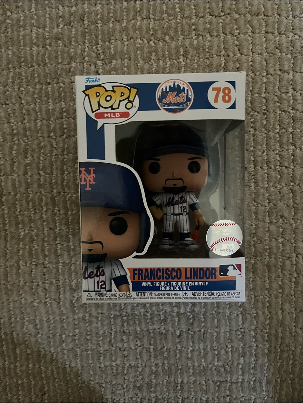 Funko Pop! MLB Francisco Lindor Blue White Orange Vinyl Figure